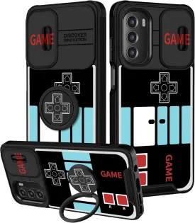 (2in1 for Moto G Stylus 5G 2022 Case for Women Gameboy Cute Console Phone Cover Girls Men Cartoon Fashion Cool Funny Design with Camera Cover and Ring Stand Funda for Moto G Stylus 5G Case