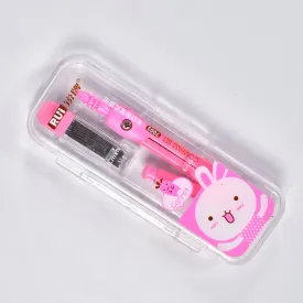 7909 Multifunctional compass Box for Boys & Girls for School, Small Size Cartoon Printed Pencil Case for Kids Birthday Gift.