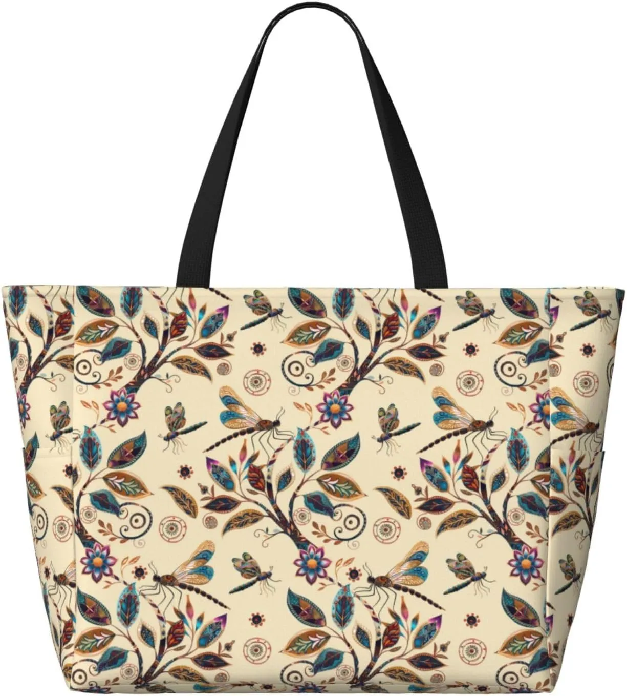CHAOS MONKEY Women Large Beach Bag Sandproof Waterproof Travel Weekender Foldable Tote Bag for Pool Vacation Gym