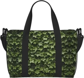 Floral Swirls Ivy Print Fashionable Handbag Crossbody Bag,Perfect For Travel,Weekend Getaways And Daily Use
