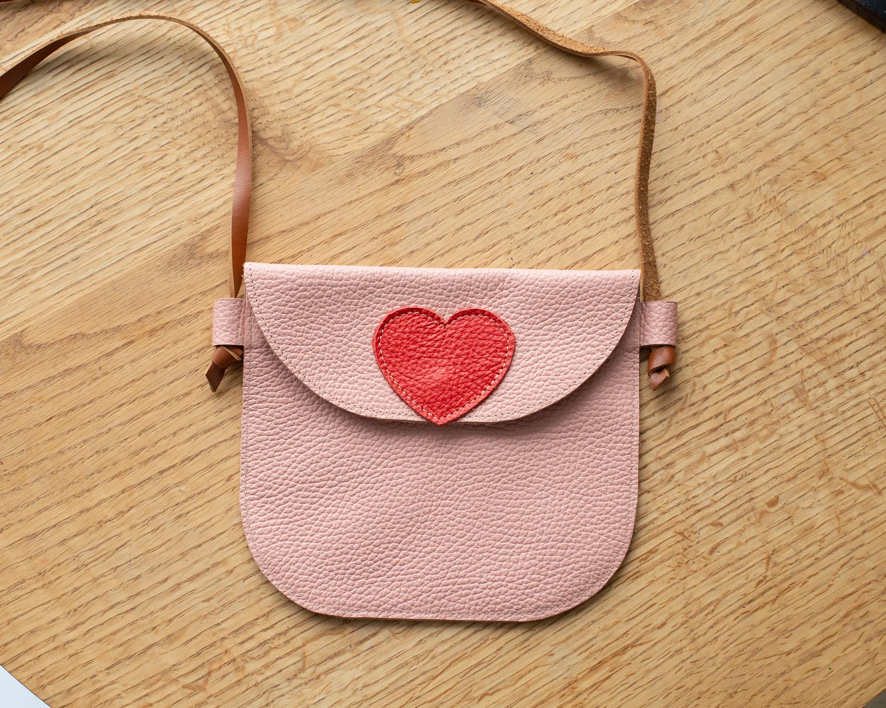 Heart Bag Personalized Leather Crossbody Purse