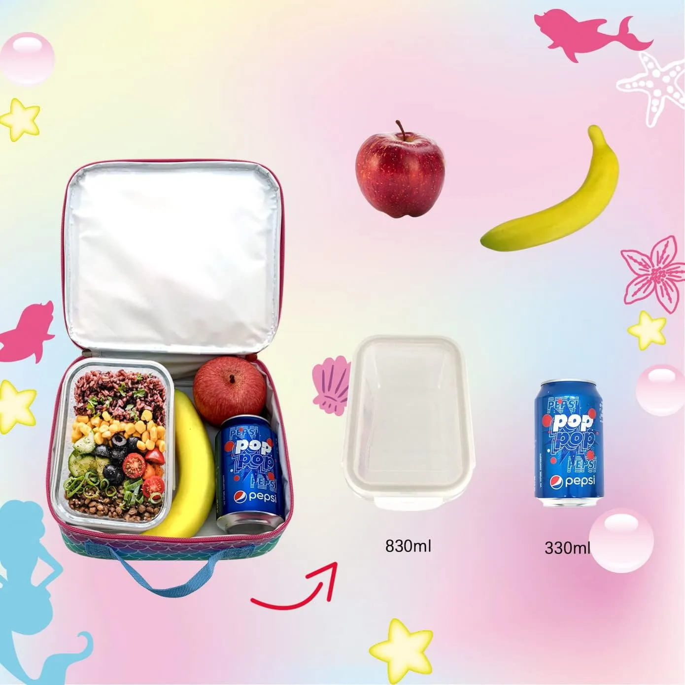 Kids Backpack, Picture Changing Lenticular School Backpack with Lunch Box