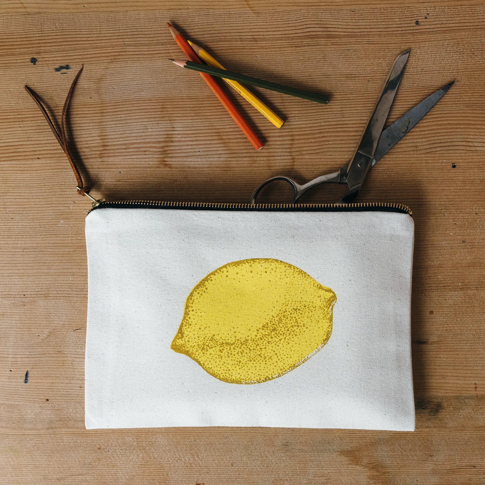 Lemon Zip Pouch