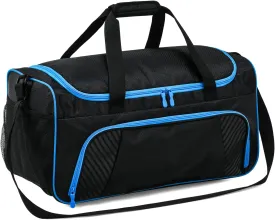 Mens Gym Bag 21 inch Large Overnight Weekender Duffle Bag for Travel Sport-Black/Blue