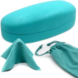 MyEyeglassCase Hard Sunglasses case - Women Glasses Case Holder - Large Durable Eyeglass Case Hard Shell with Pouch & Cloth