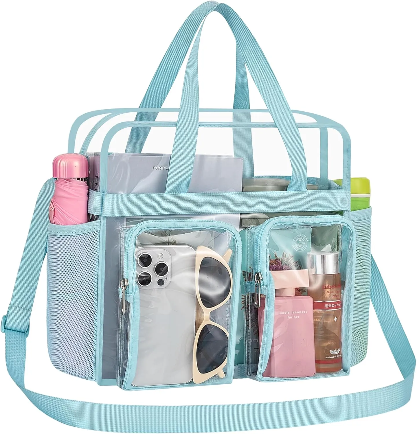 Oraben Clear Bag for Stadium Events 12x6x12 Clear Tote Bag for Women Transparent Lunch Bag for Work Sports Concert
