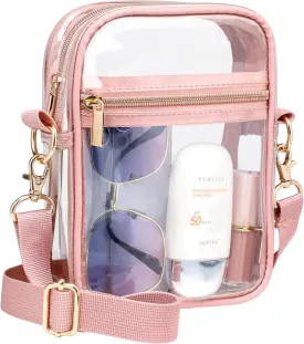 PACKISM Clear Bag for Stadium Events - Clear Purses for Women Stadium Crossbody Messenger Bag for Concerts Sporting Events