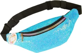QtGirl Fanny Pack for Kids, Glitter Waist Bag Shiny Bags with Adjustable Belt for Children Sport Running, Camping, Trip