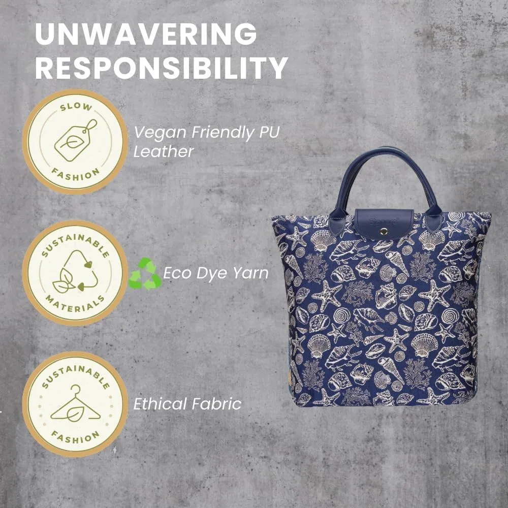 Signare Tapestry Foldable Tote Bag Reusable Shopping Bag Grocery Bag