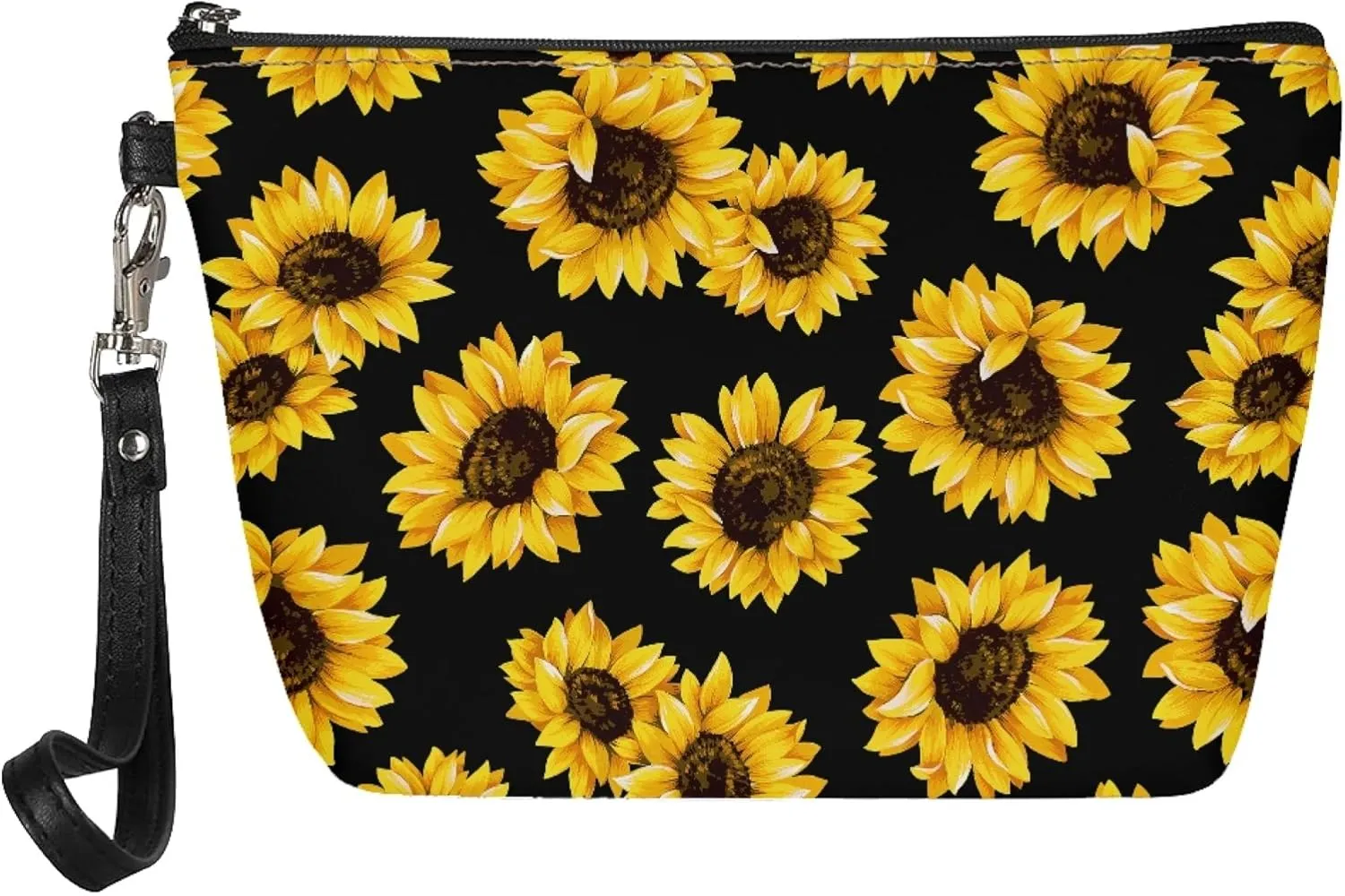 Sunflower Makeup Bag Small Cosmetic Bags Waterproof Travel Makeup Pouch with Zipper Great Gifts for Women