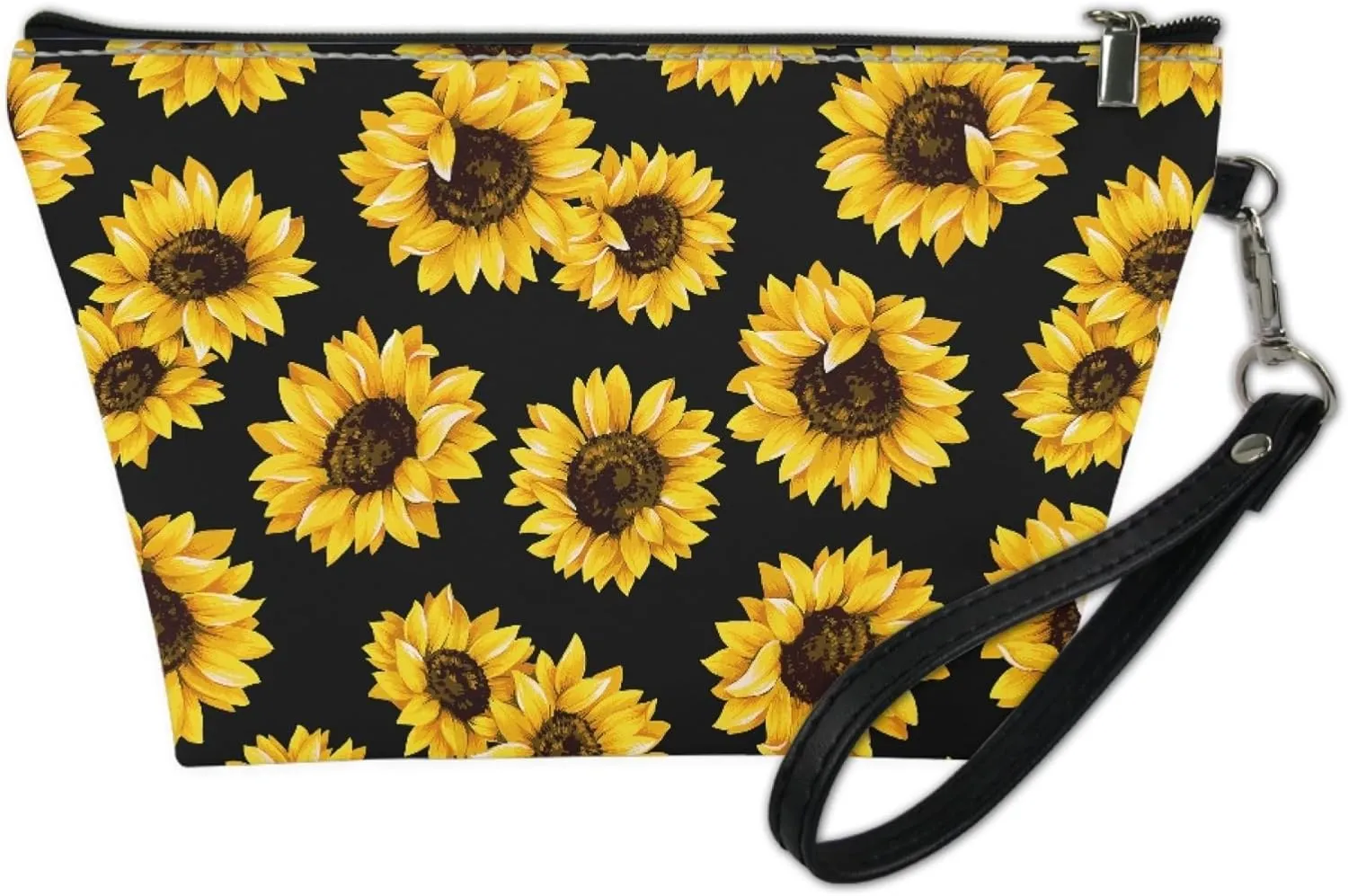 Sunflower Makeup Bag Small Cosmetic Bags Waterproof Travel Makeup Pouch with Zipper Great Gifts for Women