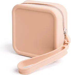 Travel Makeup Bag, Silicone Cosmetic Bags for Women, Cosmetic Organizer Case with Zipper, Waterproof Travel Toiletry Bag Skincare Pouch with Handle