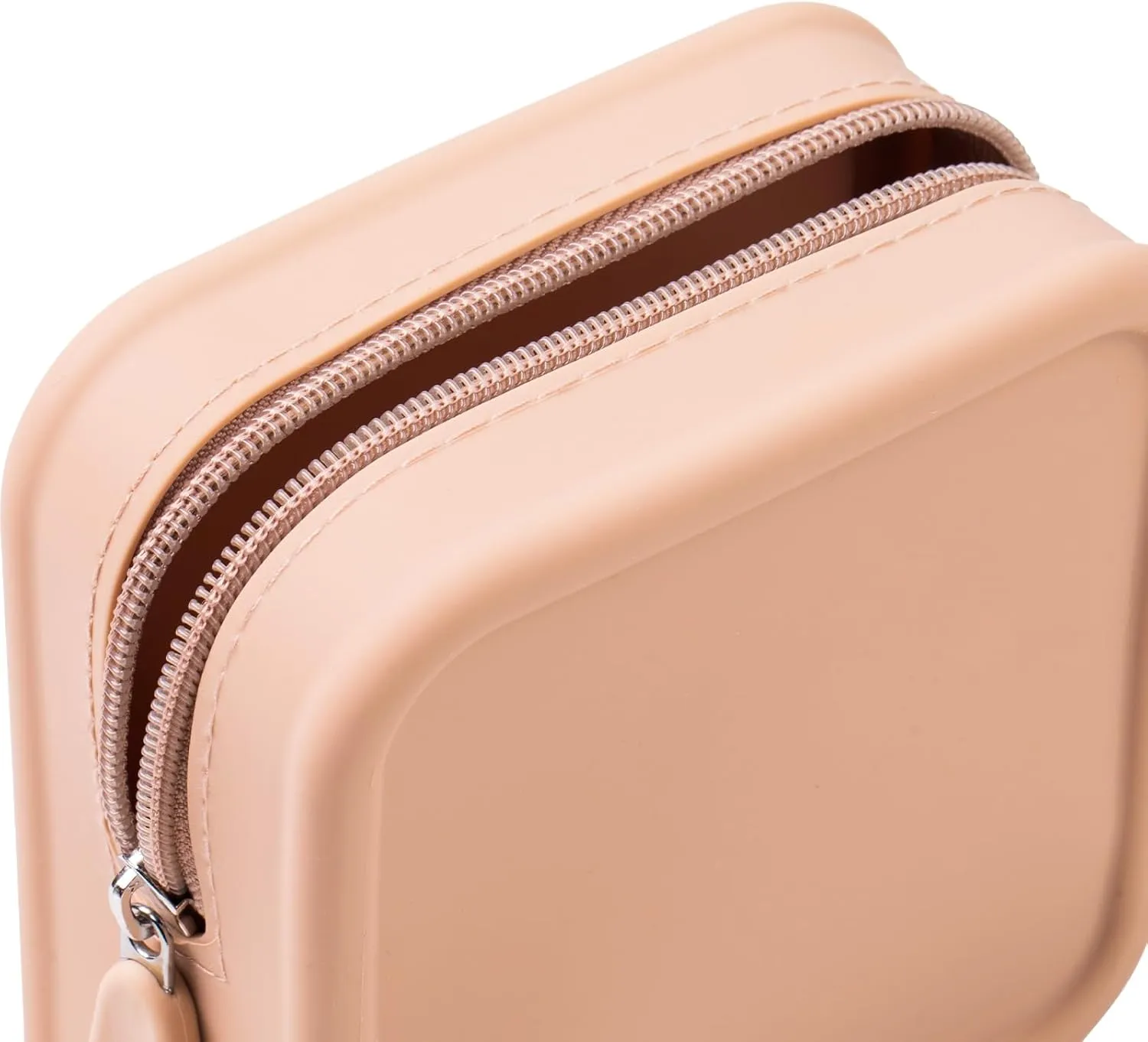 Travel Makeup Bag, Silicone Cosmetic Bags for Women, Cosmetic Organizer Case with Zipper, Waterproof Travel Toiletry Bag Skincare Pouch with Handle