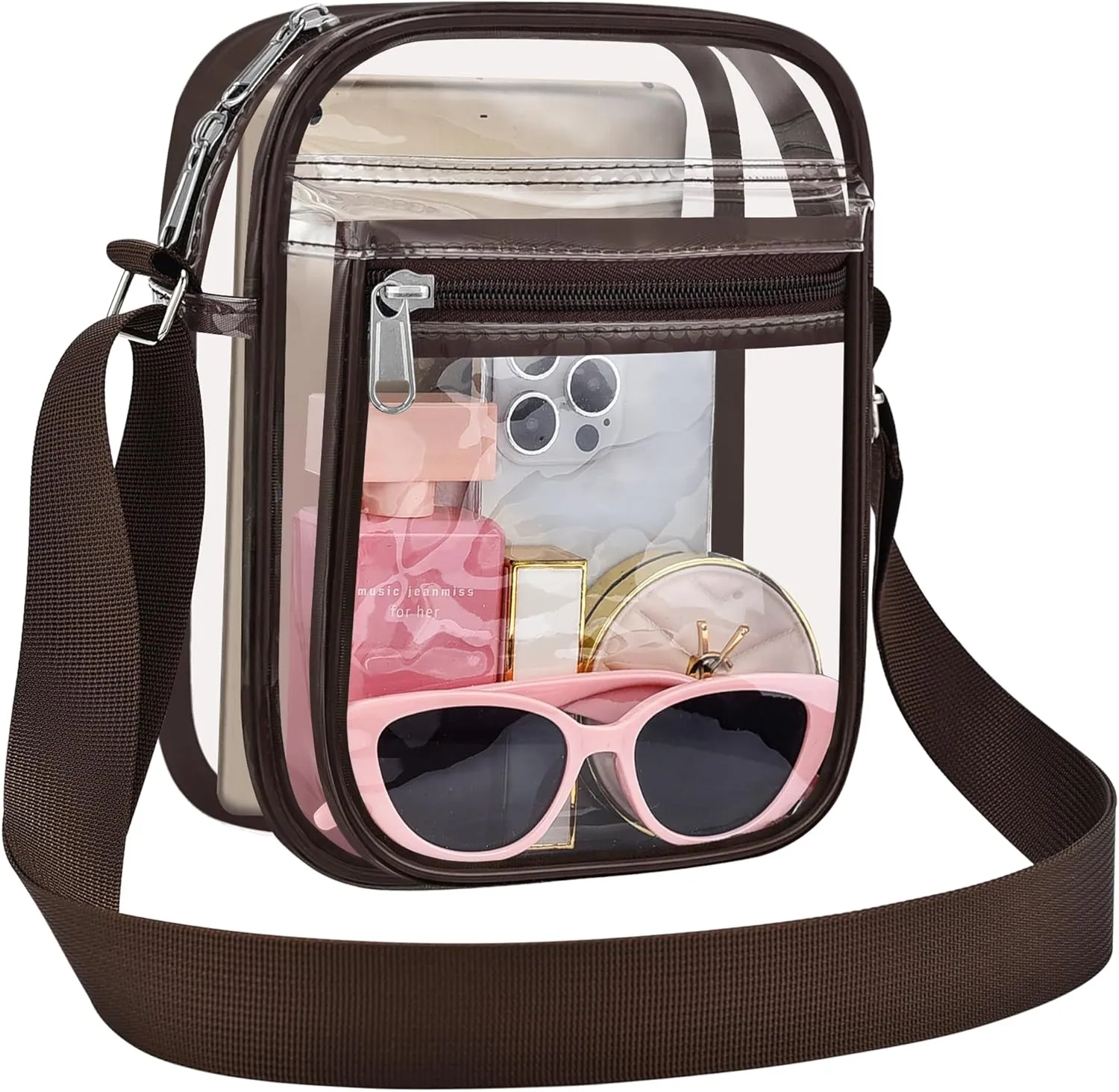 USPECLARE Clear Purse Bag for Stadium Events Clear Messenger Bag for Men and Women