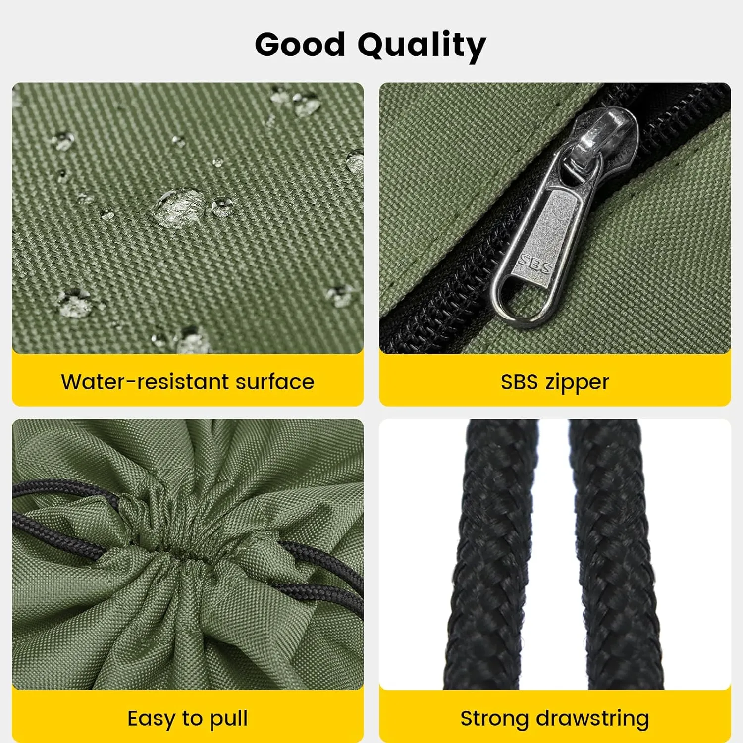Vorspack Drawstring Backpack Water Resistant String Bag Sports Sackpack Gym Sack with Side Pocket for Men Women